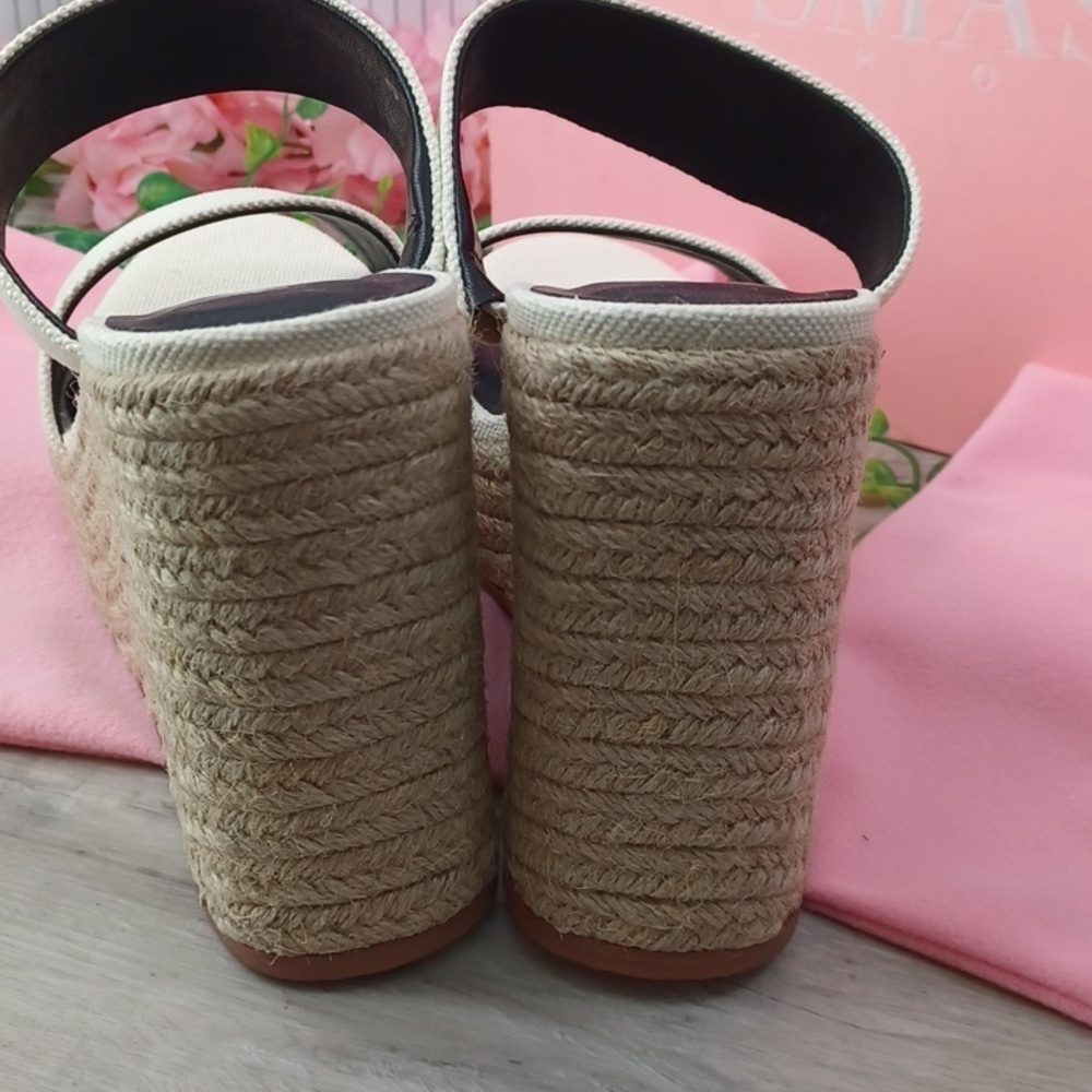 SMASH Shoes Women's Luna Two-Strap Slide Espadrille Wedge Sandals NIB - Picture 8 of 12